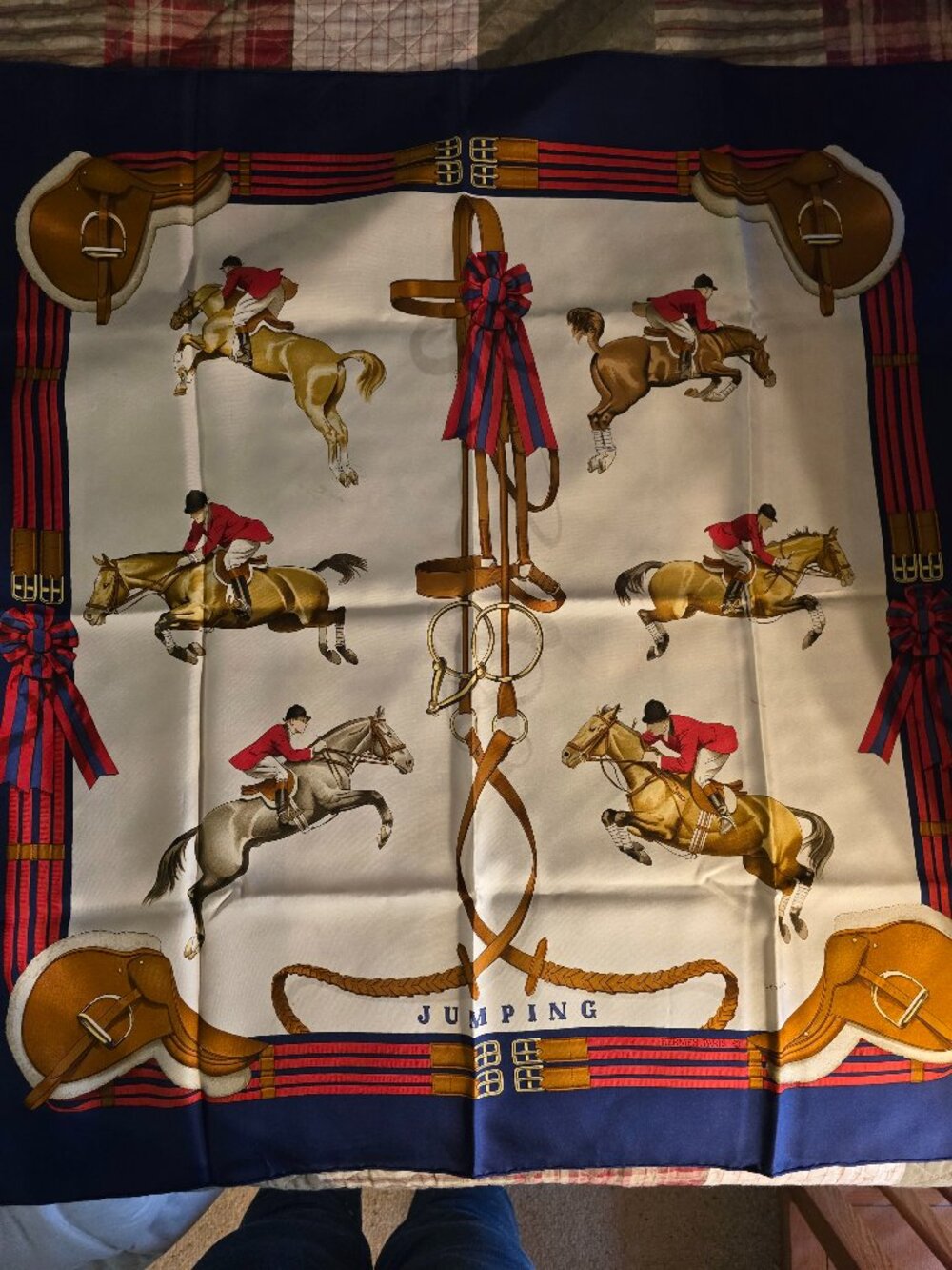 Hermes Silk Scarf Jumping